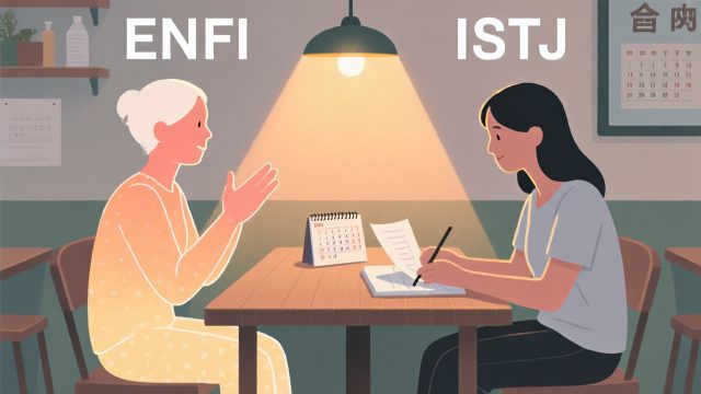 ENFJ × ISTJ：你把心掏給他，他回你一張行事曆