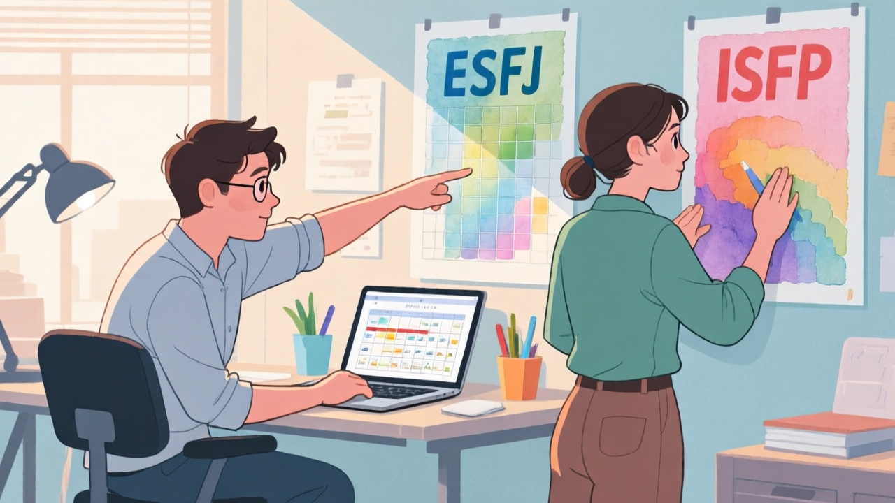 ESFJ 與 ISFP 的相處場景