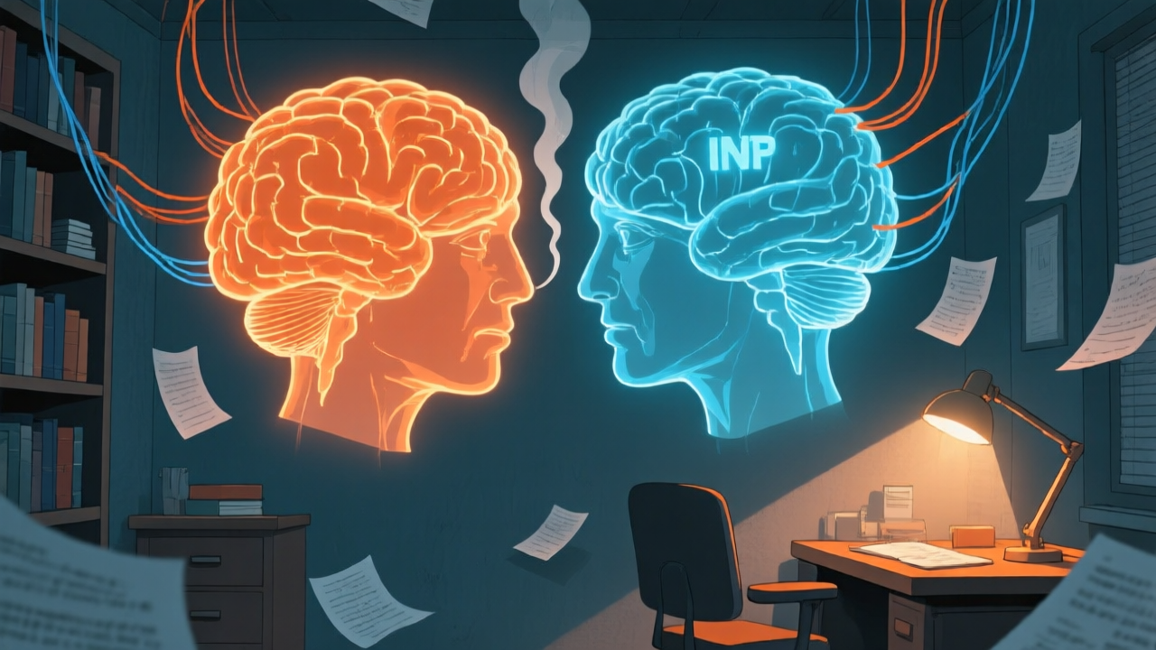 當兩個大腦同時過熱：INTP × INTP 的相處，是共振還是當機？