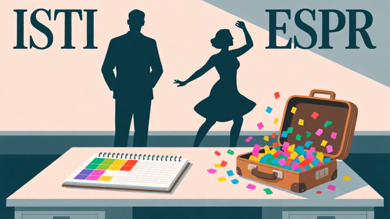 ISTJ × ESFP：你已讀三小時，他已經買好明天的票