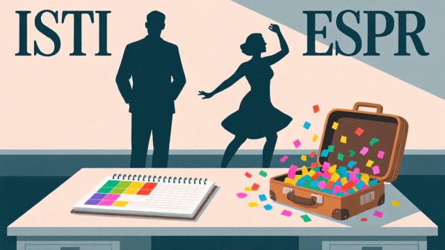 ISTJ × ESFP：你已讀三小時，他已經買好明天的票