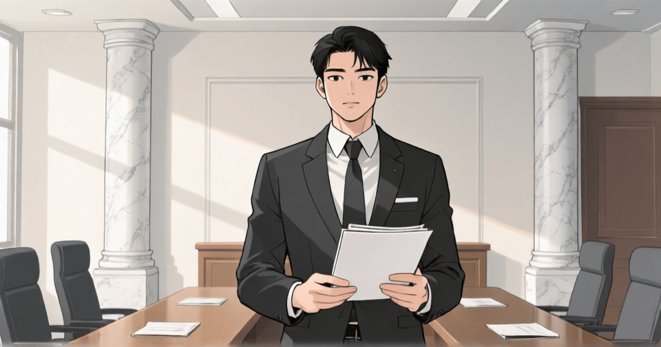 ESTJ 管理者—Webtoon 風格人格代表插圖