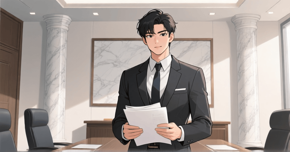 ESTJ 管理者—Webtoon 風格人格代表插圖